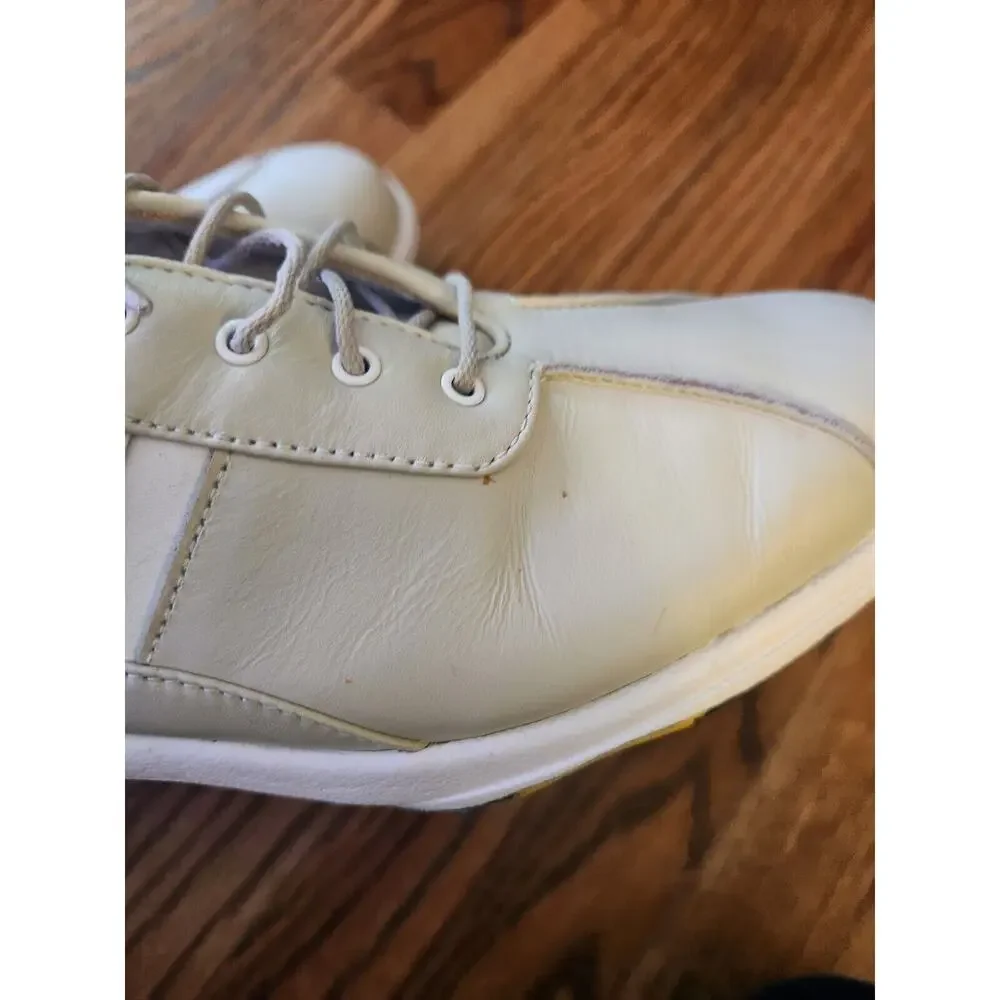 FootJoy eComfort Golf Shoes Women's Beige Spikes 98558 Size 6.5 - Picture 9 of 11